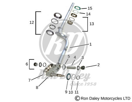 Vespa Front Fork Assembly to fit the Vespa PX & Vespa T5 Models. 