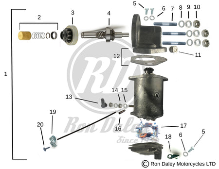 Vespa PX Starter Motor Assembly