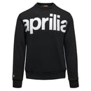 Aprilia Mens Sweatshirt with Crew Neck - Black