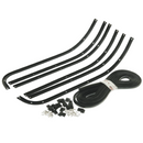 CIF Vespa PX, T5, PE Complete Black Footboard Runner Kit