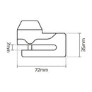 Oxford Mini T Disc Lock Yellow/Black