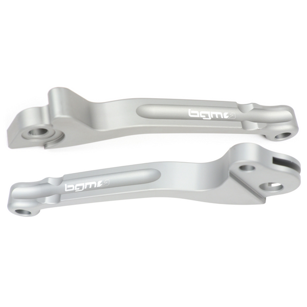 BGM PRO Vespa PX Grimeca Brake And Clutch Lever Set Steel Grey (1998-2003)