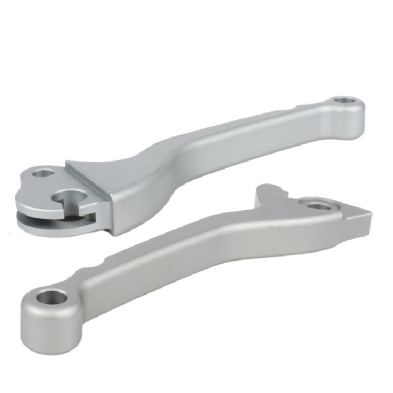 BGM PRO Vespa PX Grimeca Brake And Clutch Lever Set Steel Grey (1998-2003)