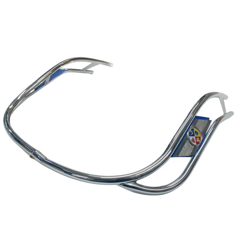 Cuppini Vespa Chrome Double Bar Legshield Trim - Blue